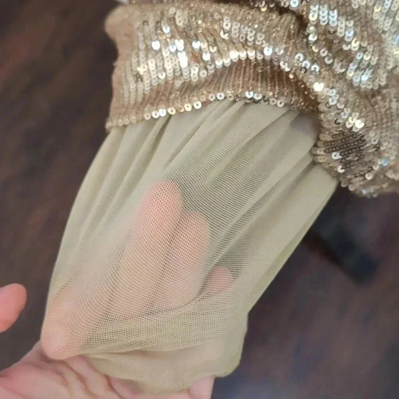 Tory Burch women's scoop neck knee length sequin dress - Picture 9 of 12